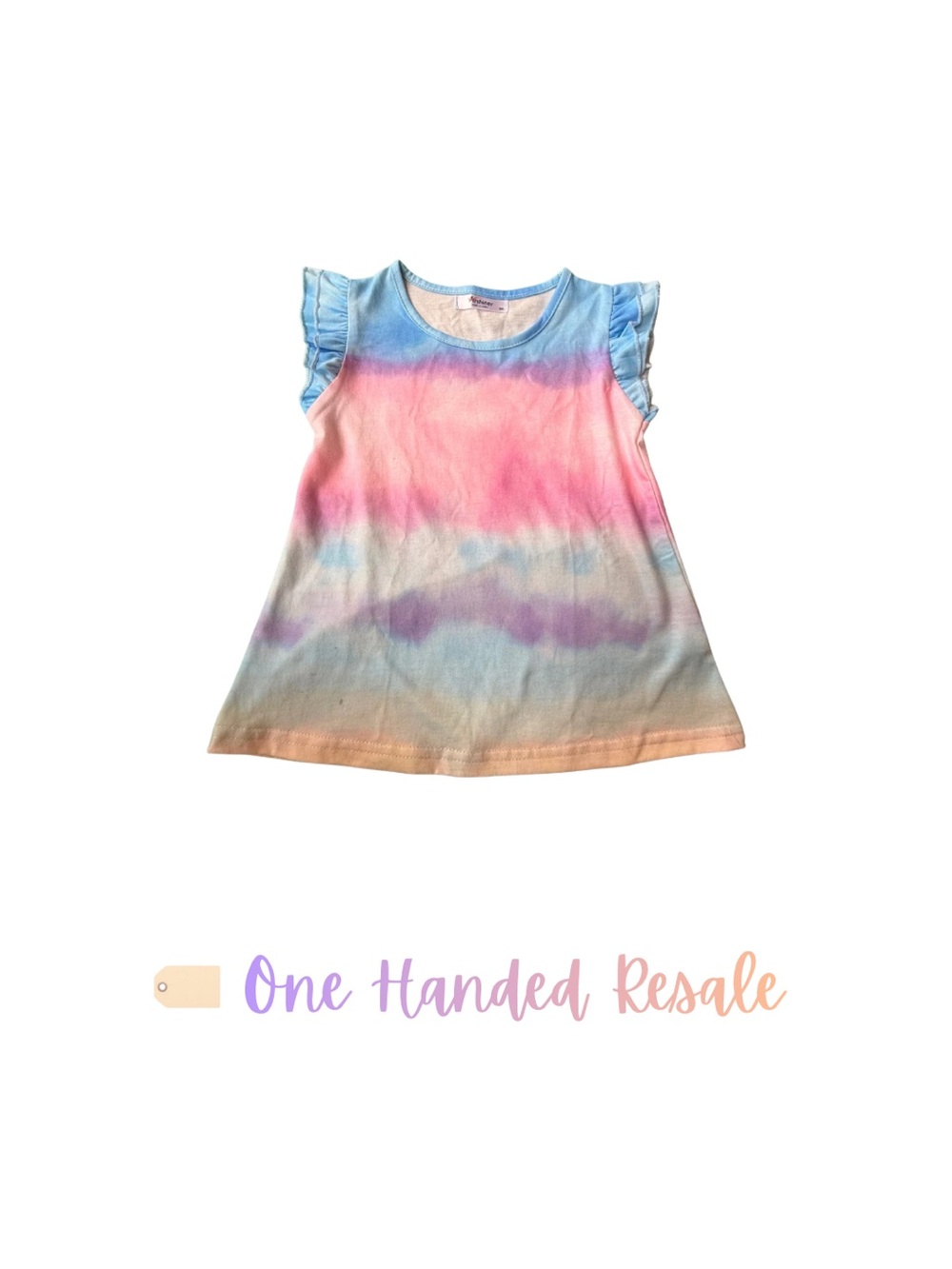 🌈 Arshiner Tie Dye Rainbow Kids Shirt Top Ruffle Cap Sleeves Girls 100 (3T)
